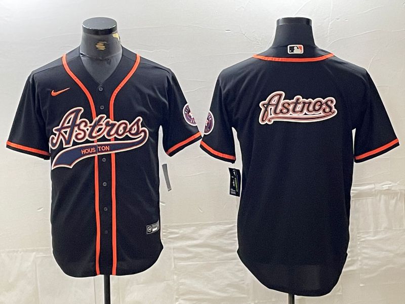 Men Houston Astros Blank Black Jointly 2024 Nike MLB Jersey style 7